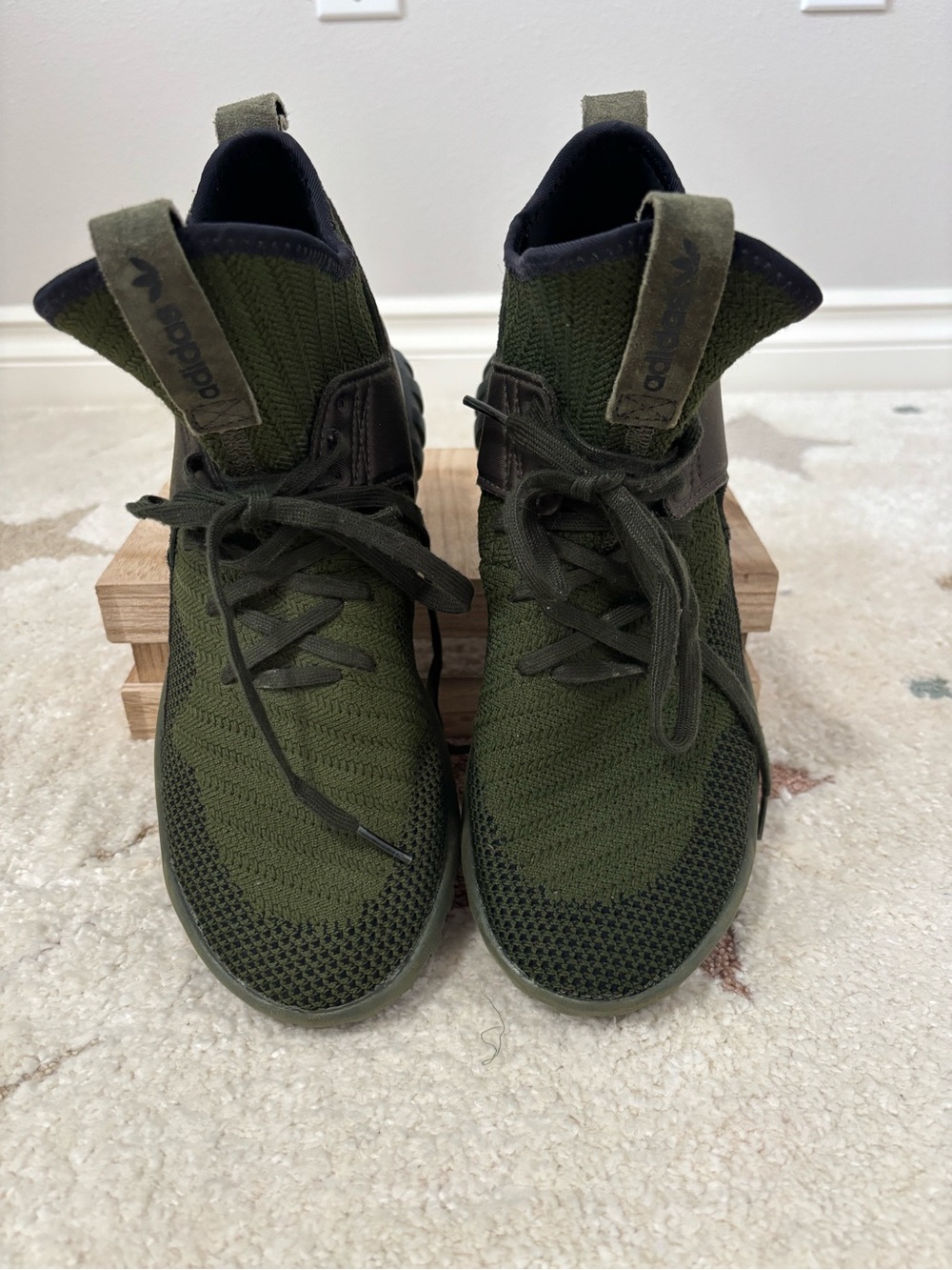 adidas Originals Tubular X PK Olive Green Sneakers Men 7.5